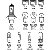 TCP Kit d'ampoules H7 8 ampoules + 3 halogènes 12V fusibles homologués en Europe