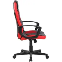 CLP Chaise de bureau Glendale, réglable en hauteur avec fonction d'inclinaison, noir/rouge