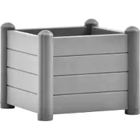 vidaXL Lit surélevé de jardin PP pierre grise 43x43x35 cm
