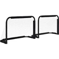 HOMCOM Lot de 2 cages de football pliables avec cadre métallique 90 x 36 x 60 cm