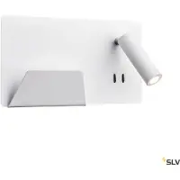 SLV Somnila Spot LED Applique de lecture 3000K blanc version gauche incl. connexion USB