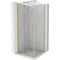 Mexen Cabine de douche Velar 100x100 cm or