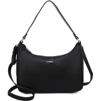 L.credi sac à épaule sac à épaule bandoulière Polly Hobo Bag Black noir