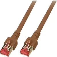 EFB Elektronik - Cordon de raccordement - RJ-45 (M) pour RJ-45 (M) - 3 m - SFTP - CAT 6 - démarré, sans halogène - brun