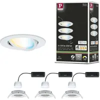 Paulmann Spots , Nova Coin Smart, dimmable, Blanc, Salon / séjour, Aluminium, Moderne
