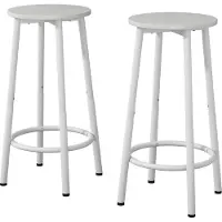 Vicco Tabouret de bar Edmonton Blanc 31.5x64cm 2 pièces, Model 49413