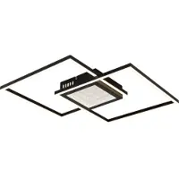 Globo Lampe de plafond moderne Saunders Carré noir