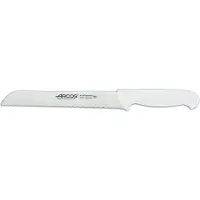 Arcos Couteau à pain (nacré) couleur - Prof 291424 en acier inoxydable Nitrum et polypropylène blanc ergonomique mangue avec lame de 20 cm, vitrine