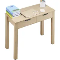 Vevor petit bureau avec tiroir, bureau pour chambre à coucher, table de travail simple en bois pour dessiner, lire