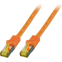 EFB Elektronik RJ45 Patchkabel S/FTP,Cat.6A,LSZH,Cat.7 Rohk.,1m,orange