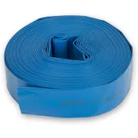 Eberth 2" Tuyau plat de jardin pour pompes en longueur de 30m, 2 pouces, diamètre 52mm, flexible, PVC résistant, tuyau industriel