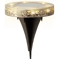 Lumineo 2 Led Solaires Verre Rondes éclairage Solaire Décoratif Et Autonome Pour Jardin -