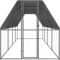 vidaXL Cage à poules d'extérieur 2x8x2 m Acier galvanisé