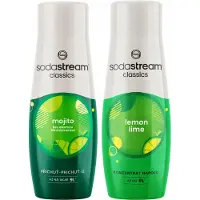 SodaStream 2x Sirop pour Saturateur MOJITO MOHITO ZITRONE LIMETTE SAFT FÜR WASSER