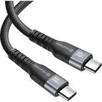Swissten , Câble Thunderbolt 4 240W USB-C vers USB-C 150 cm, noir