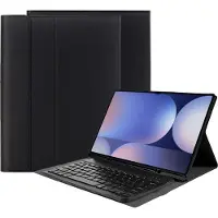 Cazy Housse pour Tablette avec Clavier compatible avec Samsung Galaxy Tab S10 Ultra / Tab S9 Ultra 14.6 inch - Étui Clavier Bluetooth QWERTZ - Noir
