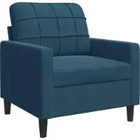 vidaXL Fauteuil bleu 60 cm velours