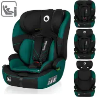 Lionelo Levi One i-Size Siège auto, dernière norme de sécurité R129 i-Size, ajustement universel, s'adapte à toutes les voitures - Vert