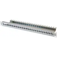 Telegärtner AMJ-S Support de modules 19" / Panneau de brassage 24 ports, non équipé, gris clair