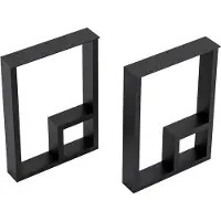 En.casa Piètement de table 'Kauhava' set de 2 pièces acier 42 x 30 cm noir