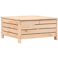 vidaXL Tabouret de jardin avec coussin Pin massif