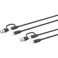 Speedlink SL-460101-BK USB-C/A zu USB-C Kabel Set USB-Kabel Play & Charge 2 x 3,0 m schwarz, 1 St.