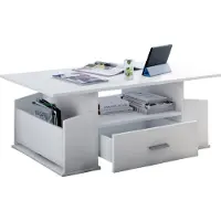 VCM Table basse en bois avec espace de rangement suffisant | Dimensions env. H. 44 x W. 110 x D. 52 cm | Table salon avec tiroir - Junata