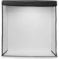 Ginza.se Mobiles Mini-Fotostudio ToGo, faltbare Fotobox mit LED-Ringlicht, 50x50cm (00004664)