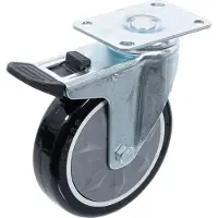 Bgs Roulette pivotante avec plaque de montage et frein pour art. 4235 / 6070 - 4235-2
