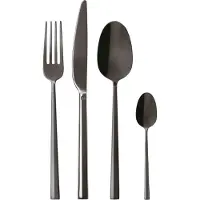 Sambonet Set de couverts 24 pcs. Rock acier inoxydable noir