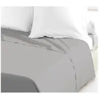 Lovely Home Drap de lit , coton, OEKO-TEX, gris clair, 180x290cm