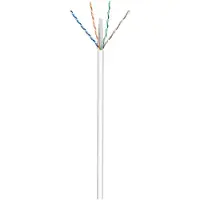 Goobay Câble réseau CAT 6, U/UTP, blanc, 305 m - alliage de cuivre CCA pour applications SOHO, AWG 23/1 (massif), PVC