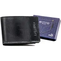 Buffalo Wild | Petit porte-monnaie en cuir, pour hommes, sans fermeture