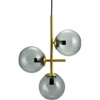 Dyberg Larsen Suspension , Como, dimmable, Or / laiton, Cuisine, Verre