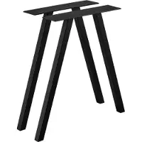 En.casa 2x châssis de table Pieds de table Piètement de table 50/70x12x72cm Noir []