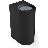 B.K.Licht Lampe LED d'extérieur Lampe murale d'extérieur IP44 Spot mural Salle de bain GU10 NOIR