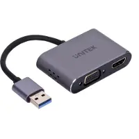 UNITEK Adaptateur Usb-A - Hdmi & Vga, Full Hd, M/F