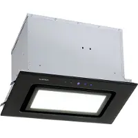 Klarstein Hotte Aspirante Encastrable, Hottes de Cuisine, Filtre de Hotte en Aluminium, Débit d'Air Puissant 506 m³/h et Silencieux, Eclairage à LED, Commandes Tactiles, Hottes Aspirantes Murales