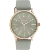 Oozoo Montre gris cuir Timepieces Femmes Montre à quartz analogique UOC11040