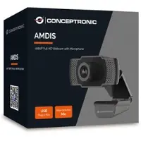 Conceptronic Webcam - Non spécifié - 1080P - Microphone intégré - USB - Noir
