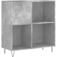 vidaXL Armoire à panneaux gris béton 84,5x38x89 cm Bois composite