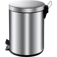 EKO Poubelle à pédale 5 Litres Chromé Mat