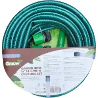 Grouw Tuyau d'arrosage vert - 15 mètres