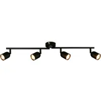 Briloner Plafonnier, orientable, douille GU10, noir, 70,5 x 8 x 11 cm