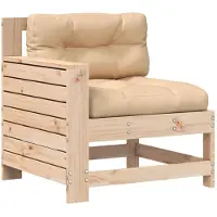 vidaXL Canapé de jardin avec accoudoirs et coussins en pin massif