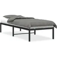 vidaXL Cadre de lit en métal noir 80x200 cm