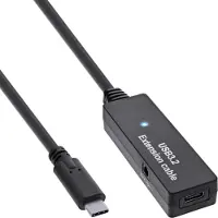InLine Rallonge active USB 3.2 Gen.1, USB-C mâle à USB-C femelle, 5m