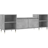 vidaXL Armoire TV gris béton 160x35x55 cm Bois composite