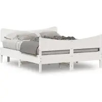vidaXL Lit en bois massif sans matelas blanc 160x200 pin