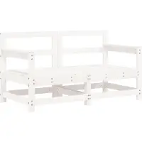 vidaXL Canapé d'angle de jardin 2 pcs. Blanc Pin massif